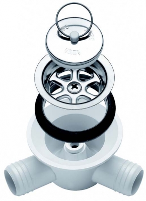 Product Image for Avløpsbeslag med sil, slange ø25mm (SMEV AC557 etc.)