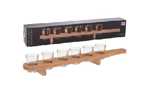 Product Image for Shotglas 6st med bräda 45x6xH6cm