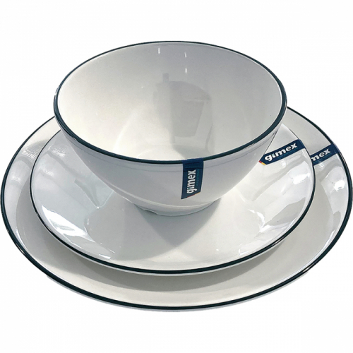 Product Image for Servise 12 delar vit-blå Linea Gimex
