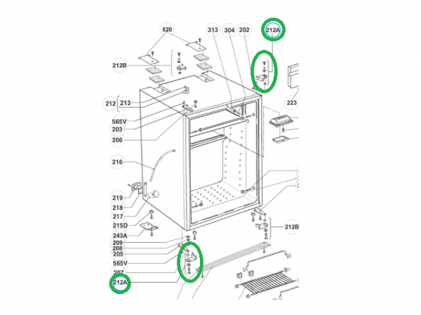 Product Image for Door lock, Upper right, Lower left