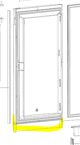 Product Image for Dekorfront, kjøleskap, sølv, Dometic