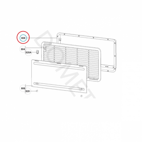 Product Image for Ram för ventilationsgaller LS330 färg vit 273x434 mm