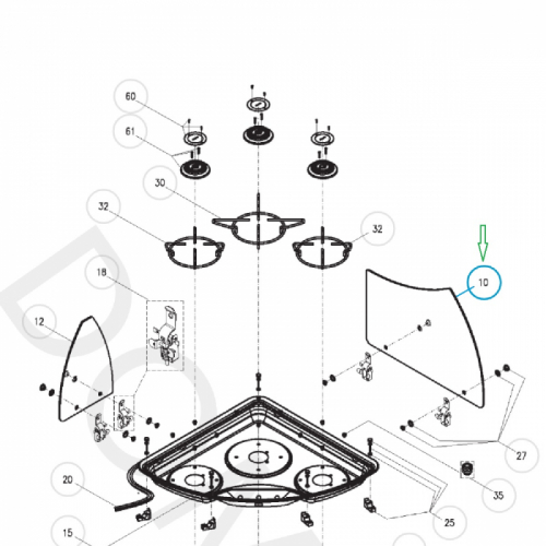 Product Image for Glassbeskyttelse høyre, Dometic