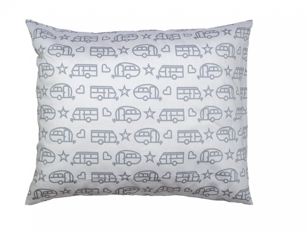 Product Image for Putetrekk med campingvognmotiv hvit