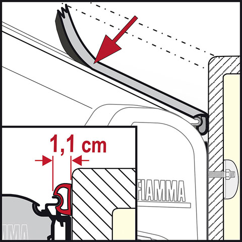 Product Image for Gummitätning Rain Guard S - 1.1cm, Fiamma (regnlist)