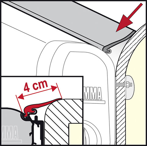 Product Image for Gummitätning Rain Guard S - 4.0cm, Fiamma (regnlist)