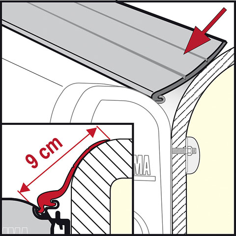 Product Image for Gummitätning Rain Guard S - 9.0cm, Fiamma (regnlist)