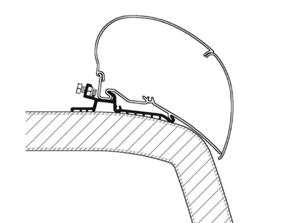 Product Image for Adapterskena 500 cm till takmarkis Thule Omnistor Serie 6 / 9 Hymer S