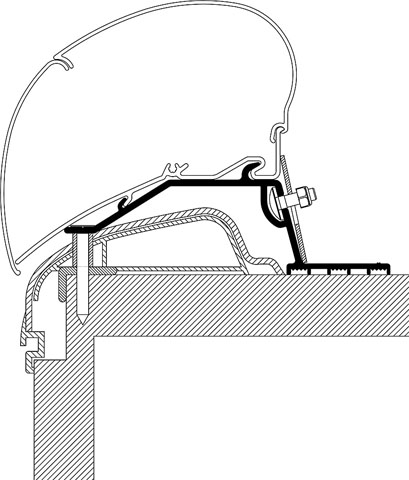 Product Image for Caravan Roof Adapter Thule Hobby Premium & Ontour för takmontering