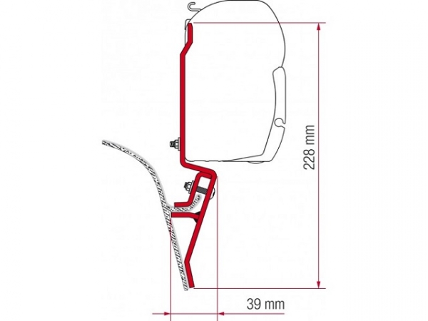 Product Image for Markise Adapter Fiamma F45/F70 VW T3