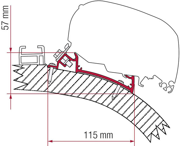 Product Image for Markisadapter 400cm till Fiamma F45S/F65L, Carthago Chic