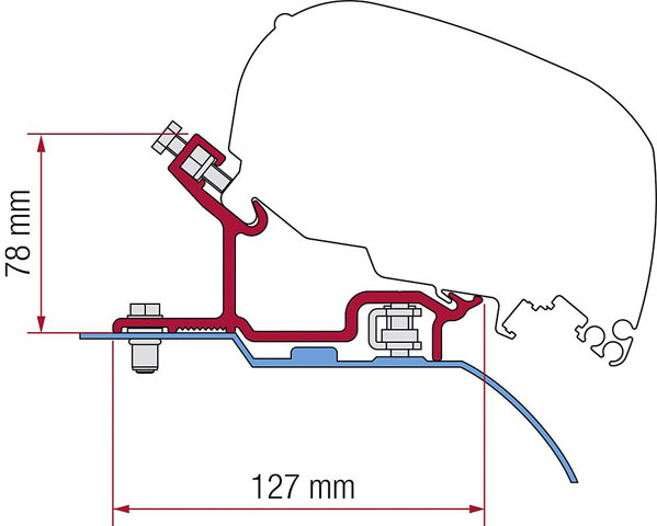 Product Image for Markisadapter Ducato H3 / Fiamma F65