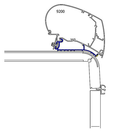 Product Image for Adapterskena 350 cm till takmarkis Thule Omnistor Serie 6 / 9 Hymer 2