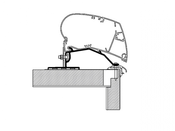 Product Image for Adapterskena 400 cm till takmarkis Thule Omnistor Serie 6 / 9 Fendt R