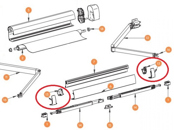 Product Image for Endeplater Thule Markise Omnistor 5102