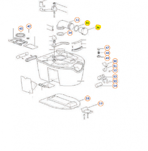 Product Image for Thetford Porta potti 565 Tank/Tömningslock reservdel