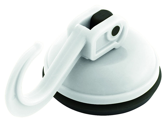 Product Image for Krok med sugekopp, hvit, max last 2kg. 2 stk Eurotrail