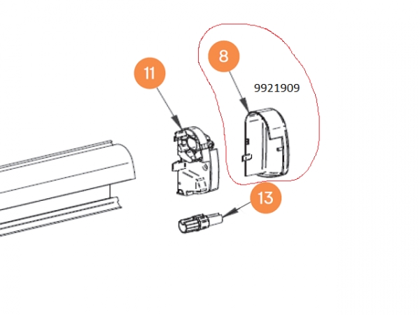 Product Image for Ändkåpa Antracit H+V Omnistor 5200