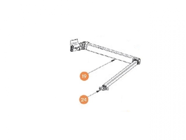 Product Image for Arm til venstre for Omnistor 5200, markiselengde 230 cm. Del