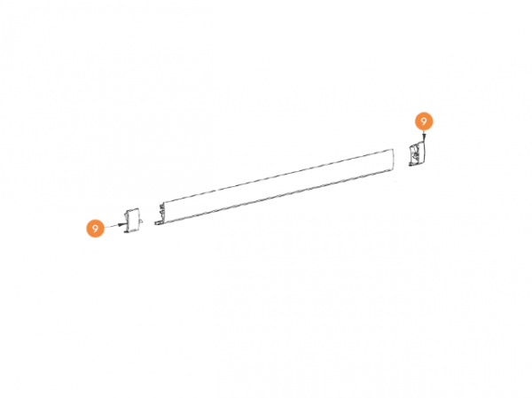 Product Image for Endekåpe frampanel V+H Antrasitt for markise 5200