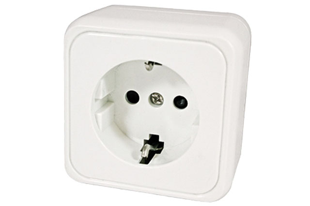 Product Image for Stickdosa enkel 230 V / vit