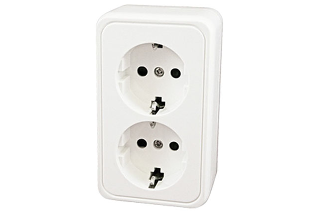 Product Image for Stickdosa doppel 230 V / vit