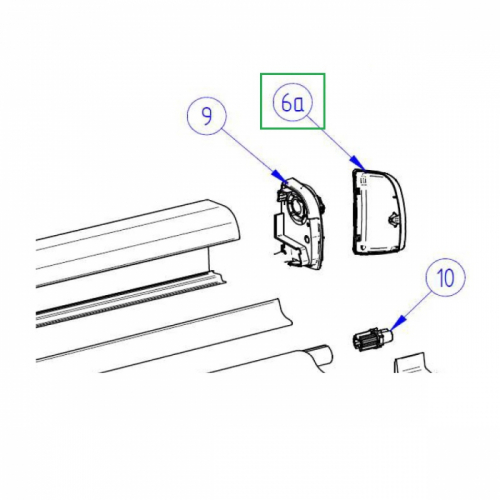 Product Image for Endestykke hvit Høyre Omnistor 4200 (manuell)