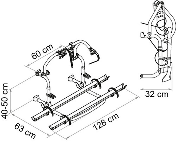Product Image for Cykelhållare Fiamma Carry Bike Pro C SLB 2 cyklar, lastvikt 60 kg