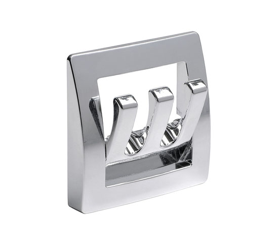 Product Image for Garderobkrok nedfällbar trippel, krom, högglans