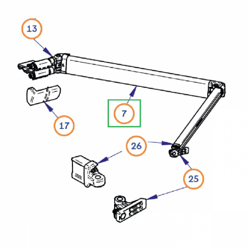 Product Image for Arm venstre Omnistor 6300 lengde 300/500cm