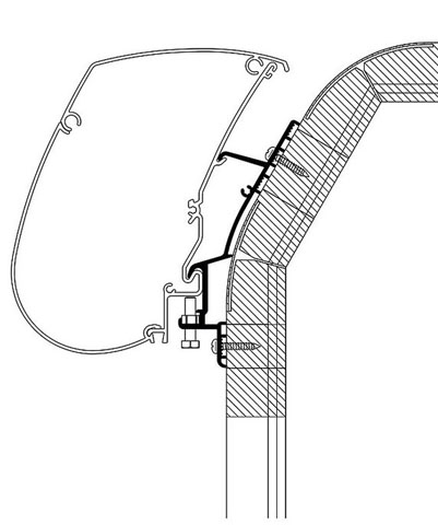 Product Image for Thule Roof Adapter LMC Explorer Cruiser 2018 350 cm