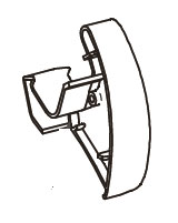 Product Image for LH+RH LEAD RAIL END PLATE 6002 hvit Nr
