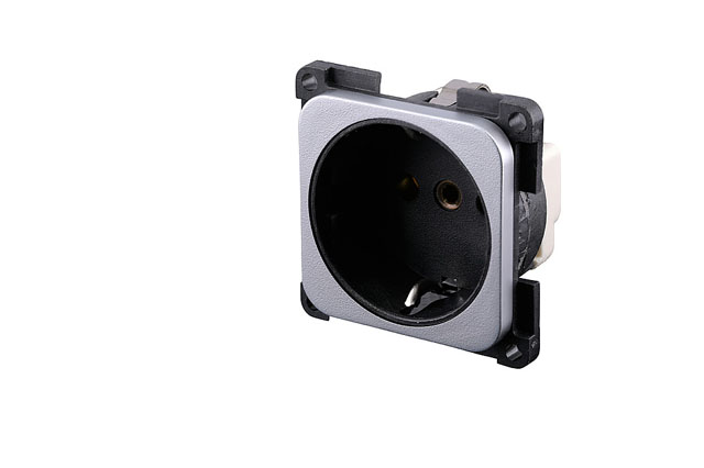 Product Image for Schuko-kontakt 2-polig, sølv