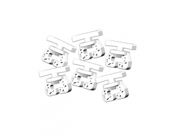 Product Image for Gardinstopp til T-skinne, hvit, 6 stk