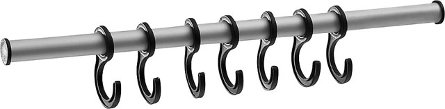 Product Image for Kroklist, 7 krokar, grå 10 x 48 x 5 cm