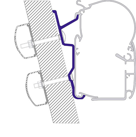 Product Image for Adapterkit 4 delar till väggmarkis Dometic PerfectWall 1000 1500 Duca