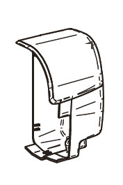 Product Image for RH ENDCAP MAINHOUSING 8000 høyre hvit Nr 19