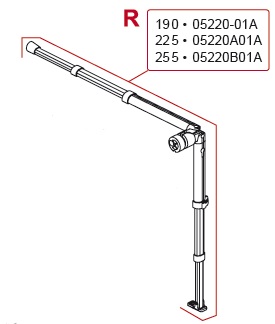 Product Image for RIGHT RAFTER+SUPPORT LEG 225 cm