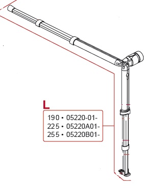 Product Image for LEFT RAFTER+SUPPORT LEG 225 cm