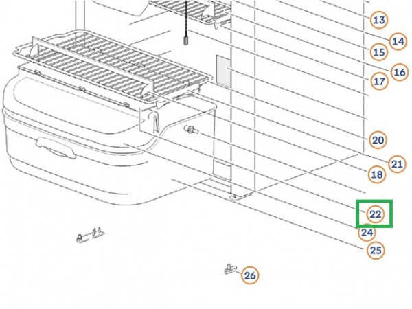 Product Image for Reservedel hylle Thetford for kjøleskap N100, N104, N109, N110