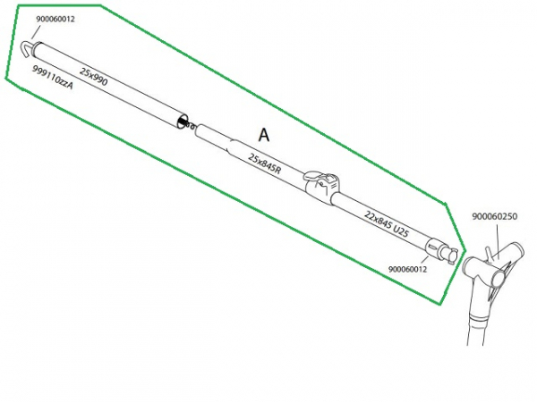 Product Image for Överliggare 250cm Isabella Zinox (stål)