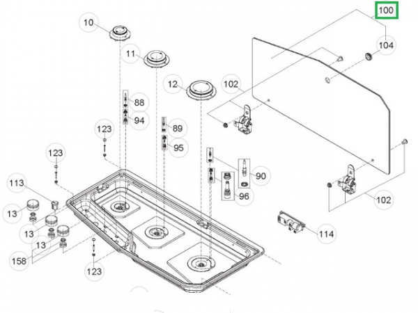 Product Image for Glaslock till spis PI7923