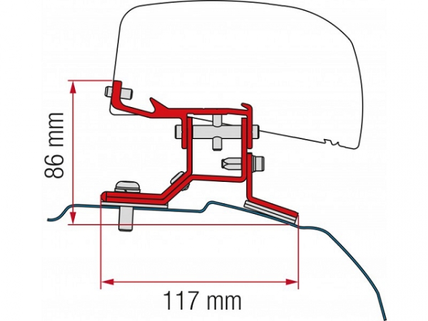 Product Image for Markisadapter F40VAN, kit Ford Custom L1 2012-