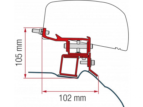 Product Image for Markisadapter F40 VAN, kit Mercedes V Class 2014-