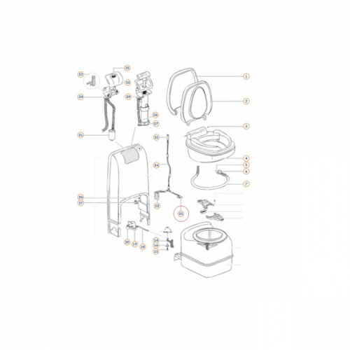 Product Image for Strömbrytare vit, Thetford C200 CS, 23714-