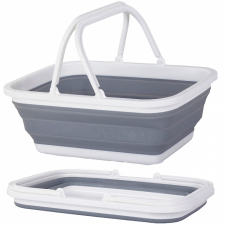 Oppvaskbøtte sammenleggbar grå/hvit