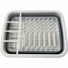 Oppvaskstativ, sammenleggbart 36x31x12cm (5cm) vit- grå
