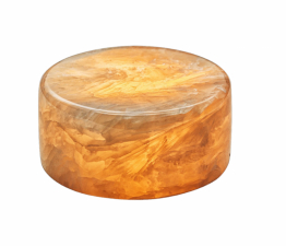 Bordlys ekte marmor ravfarget 4 cm