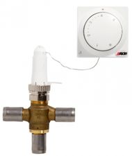 Temperaturkontroll for to varmesoner