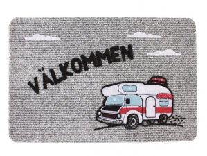 Matte med bobilmotiv, svensk tekst 60x40cm